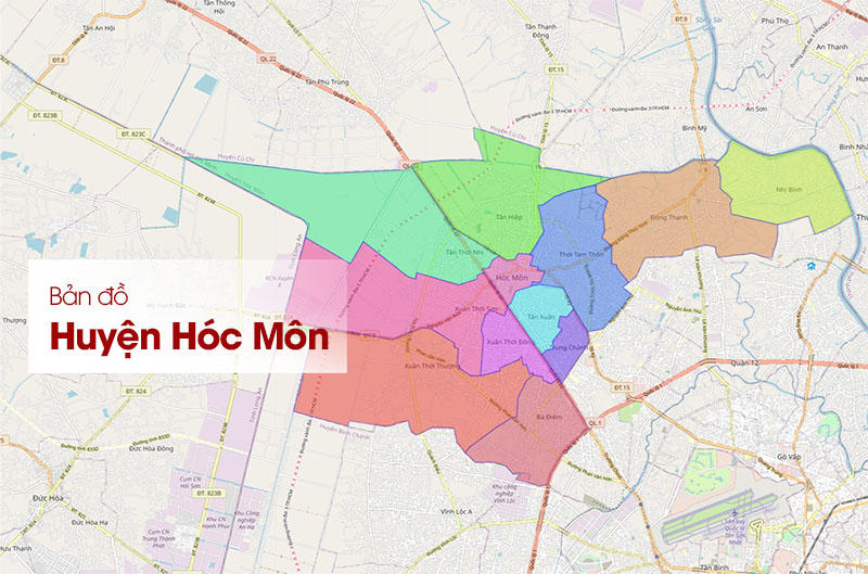 Bản đồ Hóc Môn: Xem vị trí các xã, đường xá mới nhất