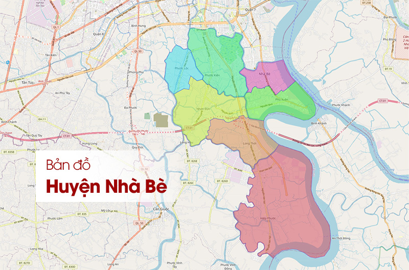 Bản đồ Nhà Bè: Xem vị trí các xã, đường xá mới nhất