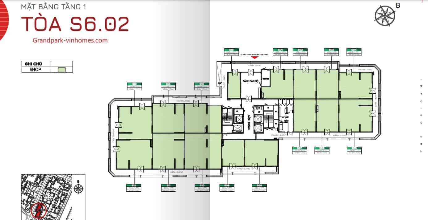 Căn hộ S602: Mặt bằng chi tiết, bố trí thông minh
