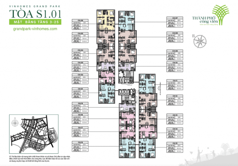 Căn hộ The Rainbow S1.01 Vinhomes Grand Park: Giá & Thông tin mới nhất