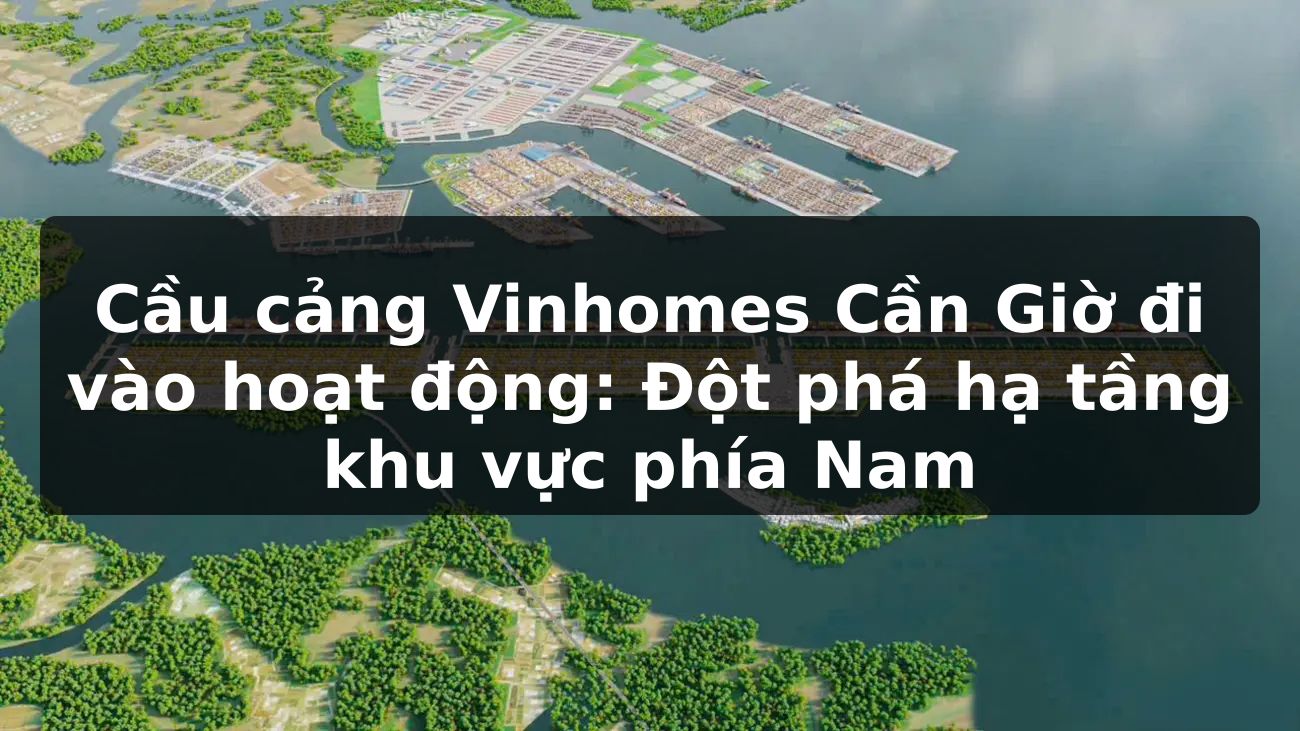 Cầu cảng Vinhomes Cần Giờ đi vào hoạt động: Đột phá hạ tầng khu vực phía Nam