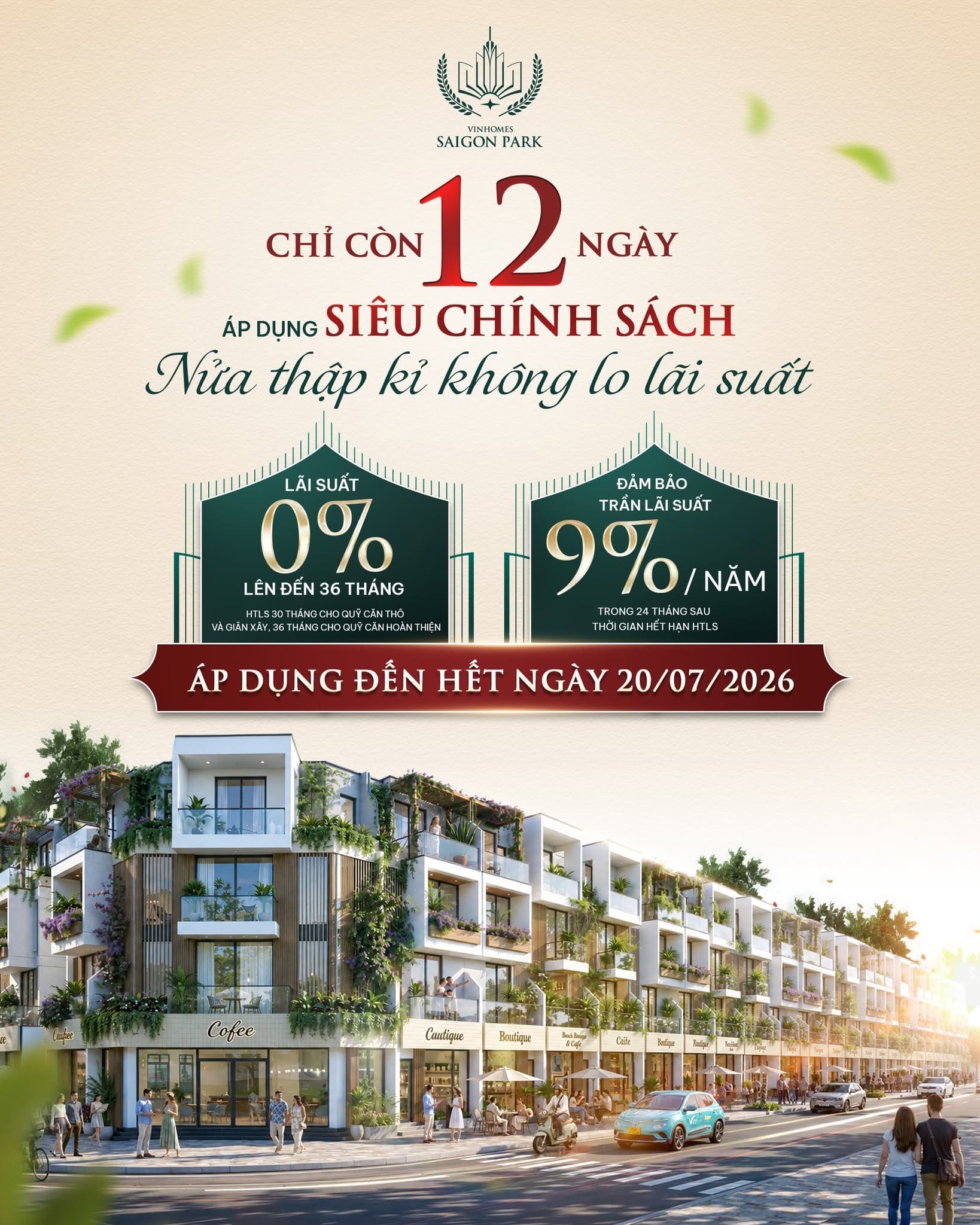 Vinhomes Hóc Môn: Hỗ trợ lãi suất vay mua nhà lên đến 5 năm