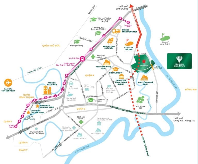 Đường Vành Đai 3 Vinhomes Grand Park: Kết nối giao thông thuận tiện
