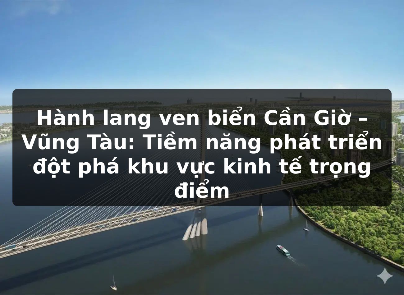 Hành lang ven biển Cần Giờ – Vũng Tàu: Tiềm năng phát triển đột phá khu vực kinh tế trọng điểm