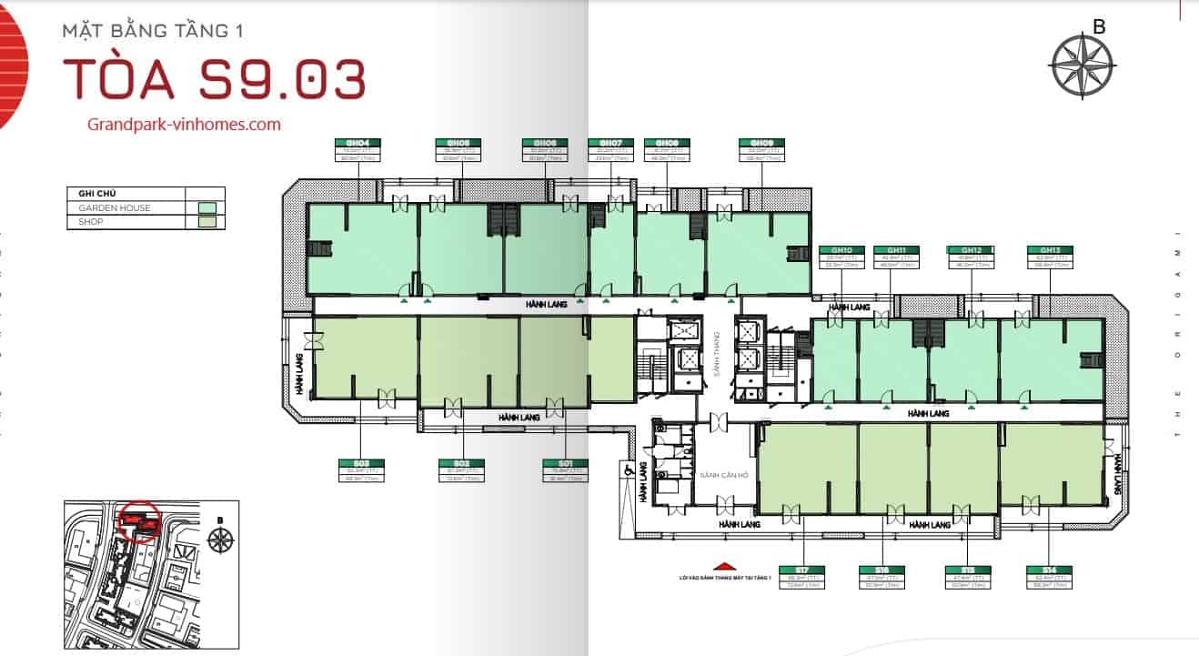 Mặt bằng căn hộ Origami S903 Vinhomes Grand Park: Xem chi tiết bố cục