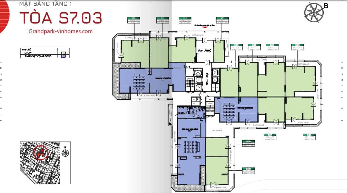 Mặt bằng S702 Vinhomes Grand Park: Xem chi tiết căn hộ, bố cục