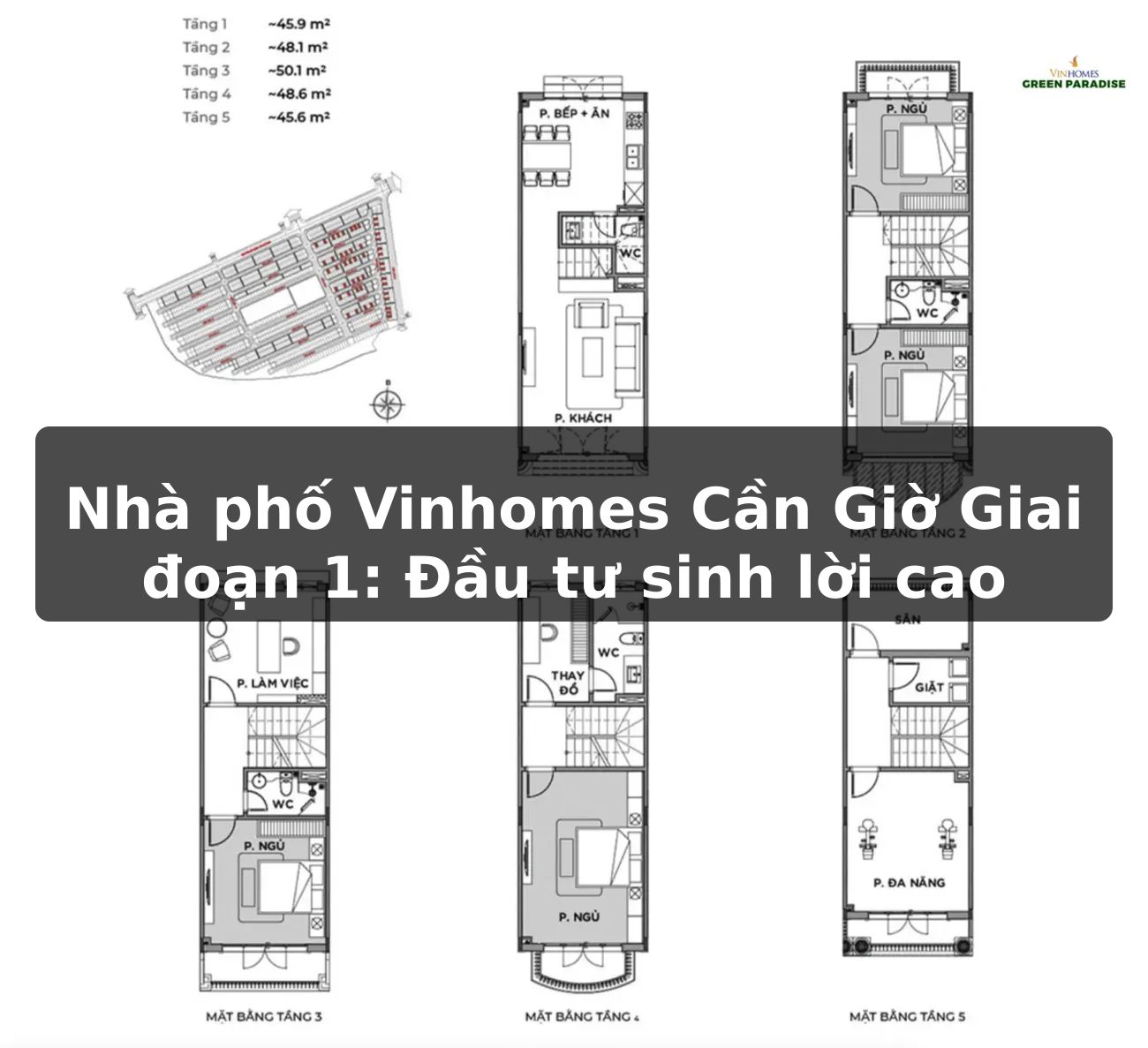 Nhà phố Vinhomes Cần Giờ Giai đoạn 1: Đầu tư sinh lời cao