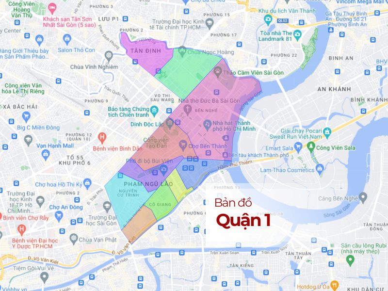 Quận 1 phức tạp? Bản đồ hành chính này có giúp ích?