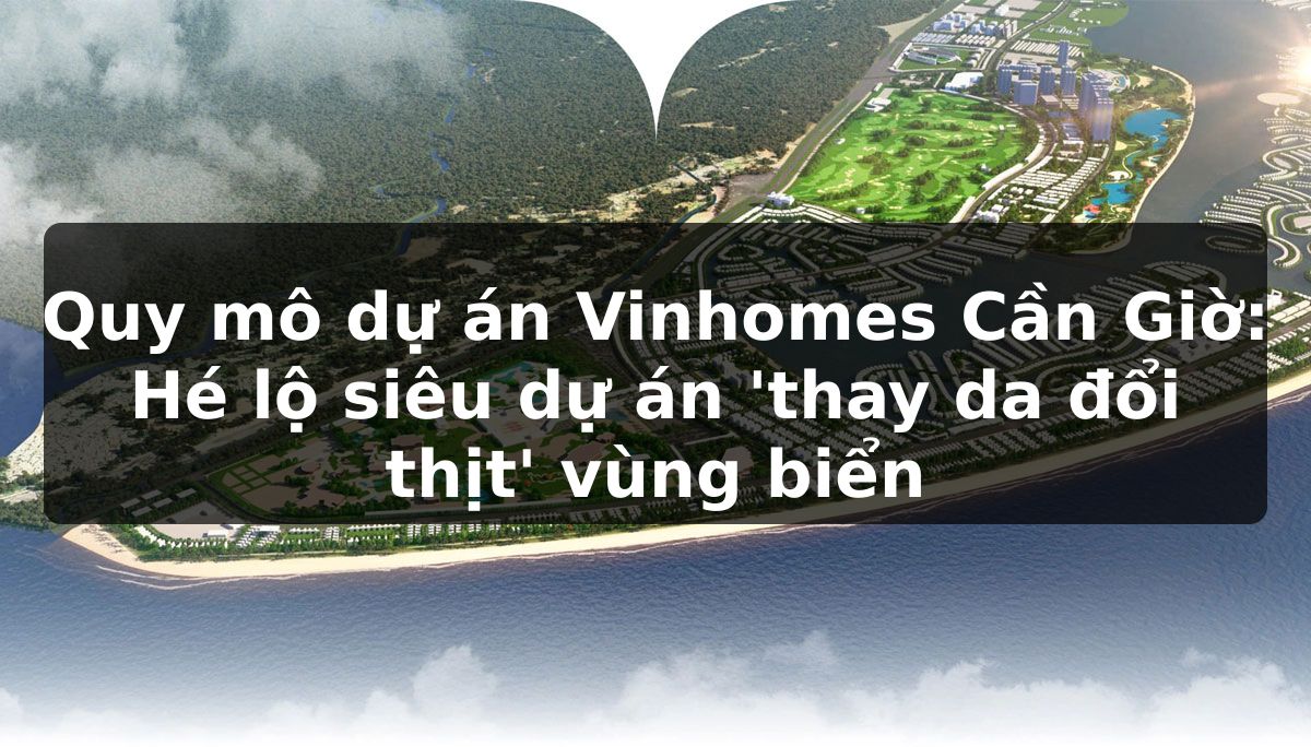 Quy mô dự án Vinhomes Cần Giờ: Hé lộ siêu dự án 'thay da đổi thịt' vùng biển