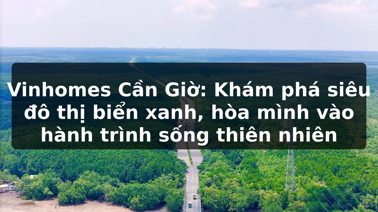Vinhomes Cần Giờ: Khám phá siêu đô thị biển xanh, hòa mình vào hành trình sống thiên nhiên