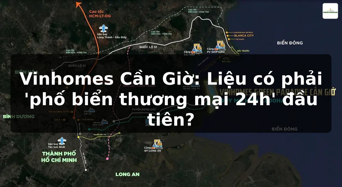 Vinhomes Cần Giờ: Liệu có phải 'phố biển thương mại 24h' đầu tiên?
