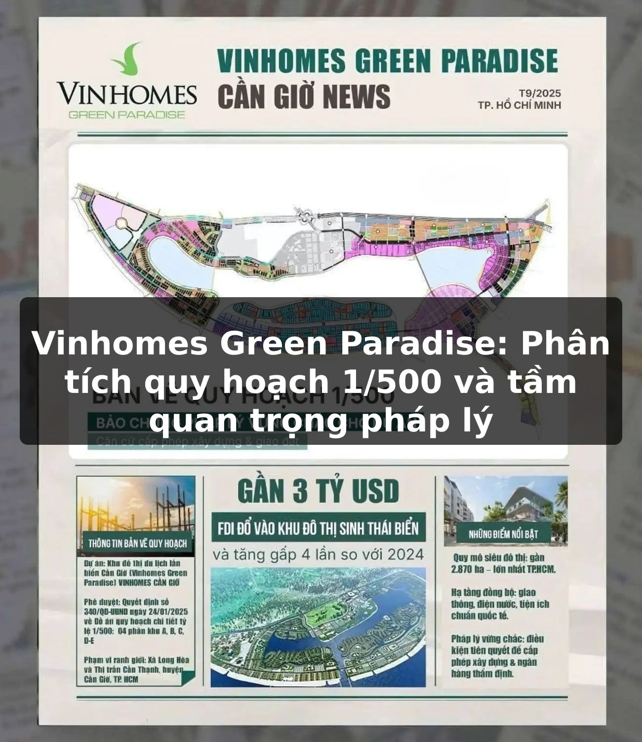 Vinhomes Green Paradise: Phân tích quy hoạch 1/500 và tầm quan trọng pháp lý